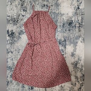 RW&CO. Red/Pink Floral Halter Mini Dress